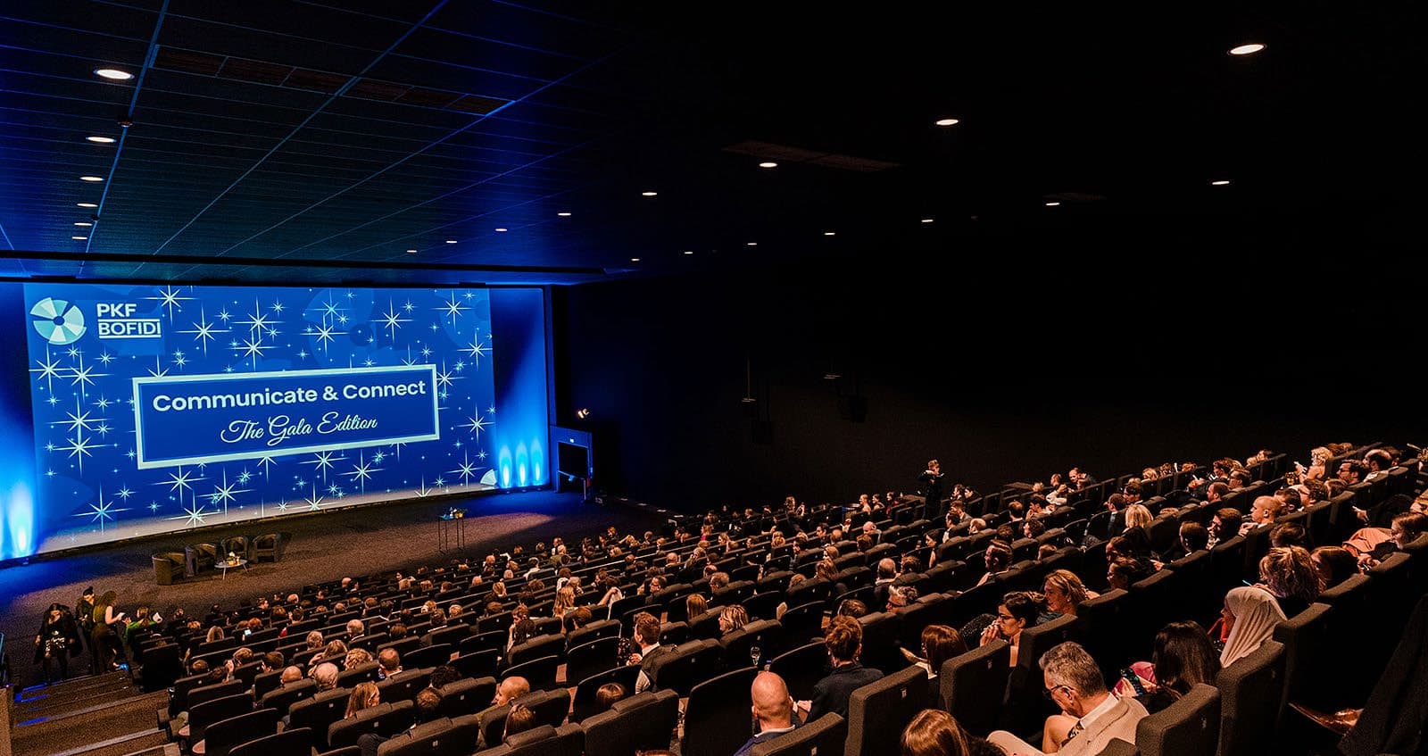 Kinepolis presentatie voor grote groep