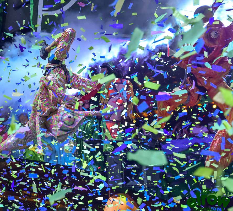Extravaganza performers confetti DOCK 3
